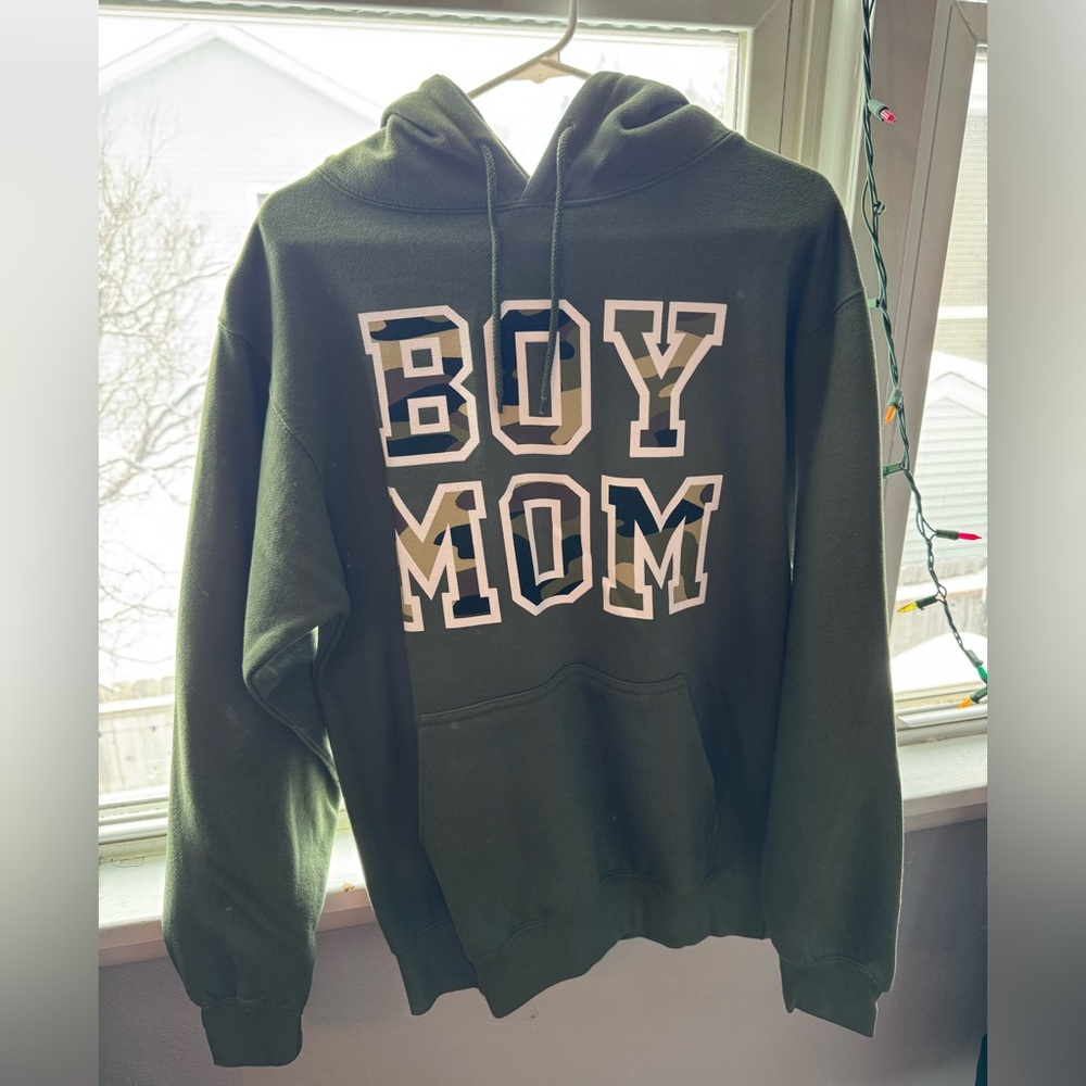 Fashion Nova Green 'Boy Mom' Hoodie